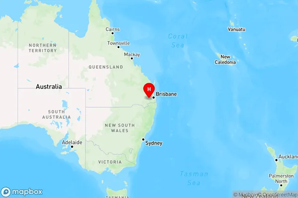 Caffey,Queensland Region Map