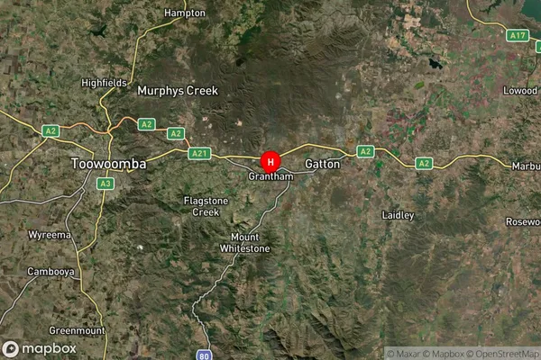 Grantham,Queensland Satellite Map