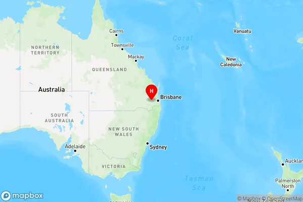 Cotswold Hills,Queensland Region Map