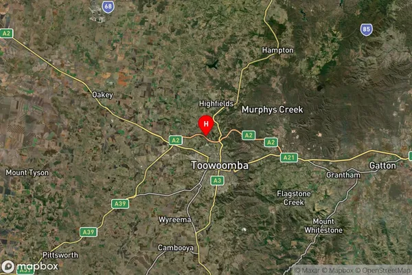 Cranley,Queensland Satellite Map