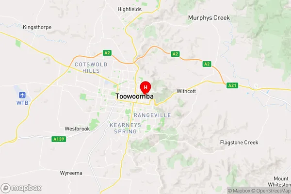 East Toowoomba,Queensland Area Map