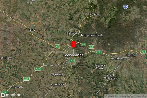 Harlaxton,Queensland Satellite Map