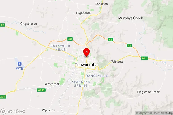 North Toowoomba,Queensland Area Map