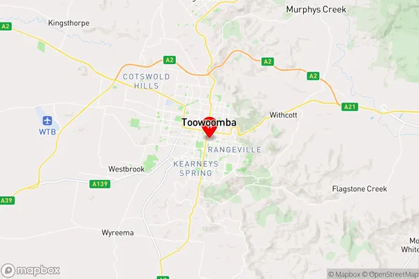 South Toowoomba,Queensland Area Map