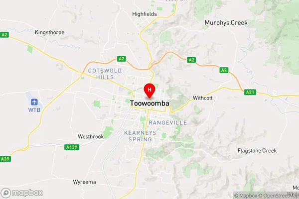 Toowoomba,Queensland Area Map