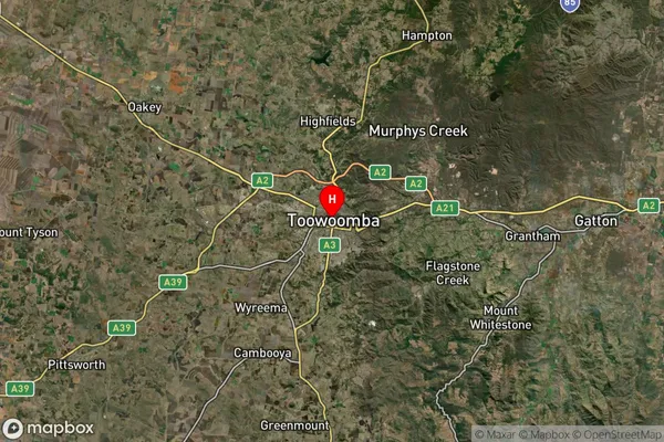 Toowoomba Village Fair,Queensland Satellite Map