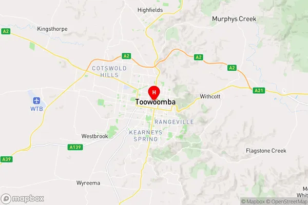 Toowoomba Village Fair,Queensland Area Map