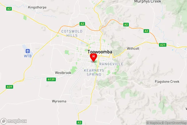 Toowoomba West,Queensland Area Map