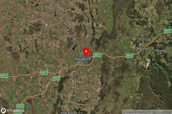 Goulburn North,New South Wales Satellite Map