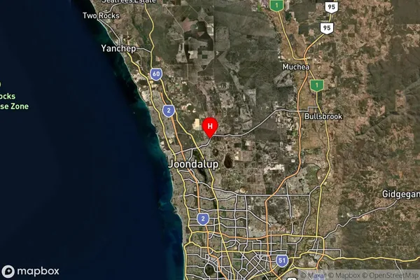 Banksia Grove,Western Australia Satellite Map