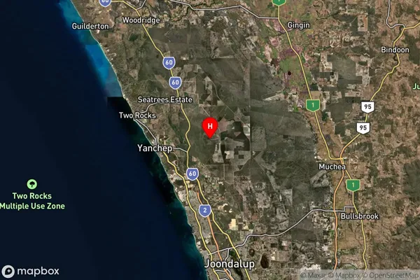 Yanchep,Western Australia Satellite Map