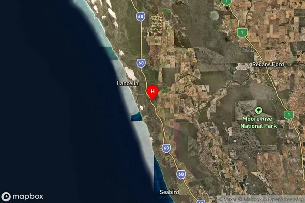 Karakin,Western Australia Satellite Map