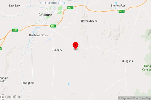 Gundary,New South Wales Area Map