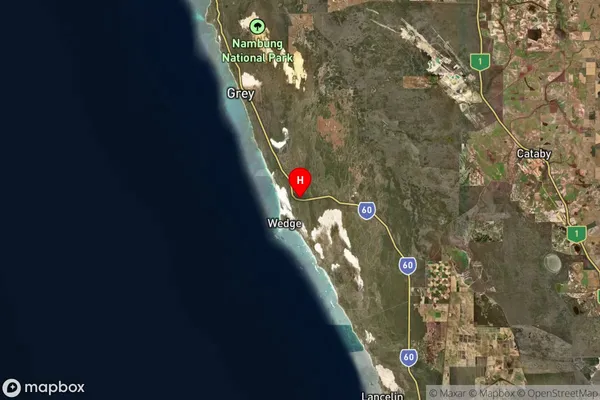 Wedge Island,Western Australia Satellite Map