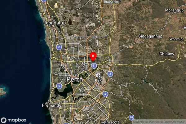 Eden Hill,Western Australia Satellite Map