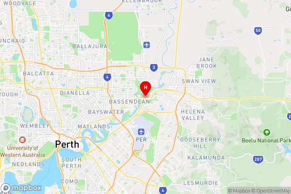 Guildford,Western Australia Area Map