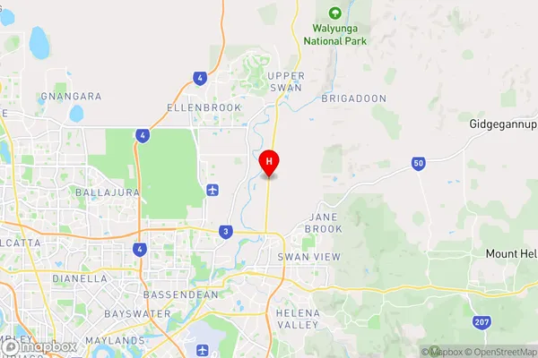 Herne Hill,Western Australia Area Map