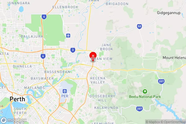 Midvale,Western Australia Area Map