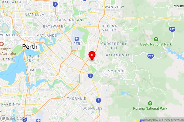 Forrestfield,Western Australia Area Map