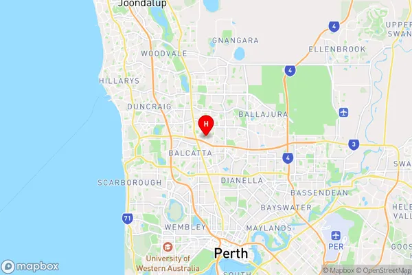 Balga,Western Australia Area Map