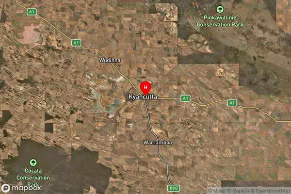 Kyancutta,South Australia Satellite Map