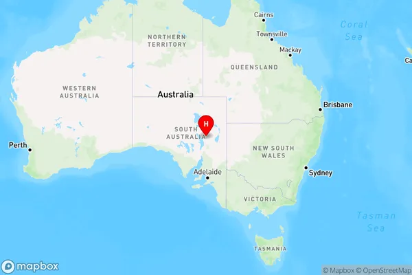 Leigh Creek,South Australia Region Map