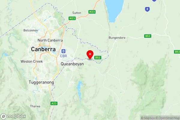 Queanbeyan Region, New South Wales Region Map