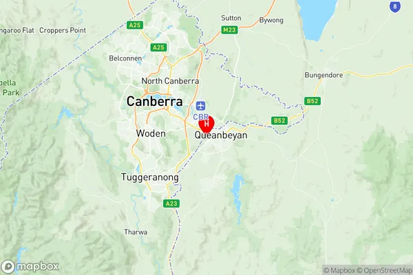 Queanbeyan West Jerrabomberra, New South Wales Region Map