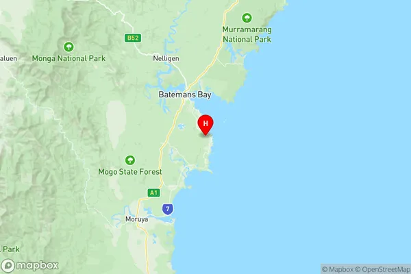 Batemans Bay South, New South Wales Region Map