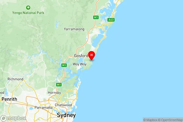 Gosford, New South Wales Region Map