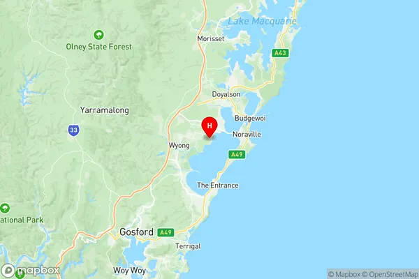 Gorokan Kanwal Charmhaven, New South Wales Region Map