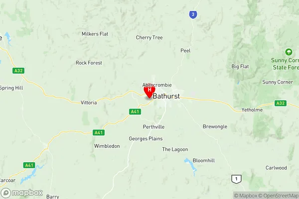 Bathurst, New South Wales Region Map