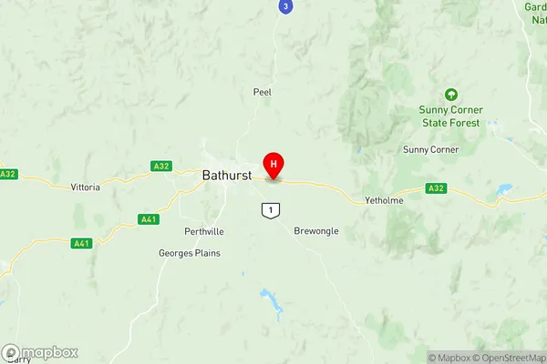 Bathurst East, New South Wales Region Map