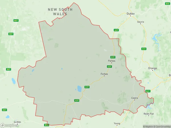 Lachlan Valley, New South Wales Polygon Area Map