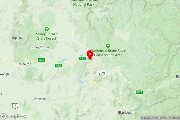 Lithgow, New South Wales Region Map