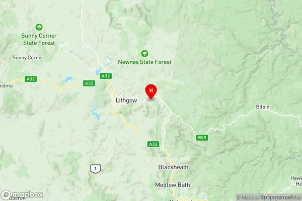 Lithgow Region, New South Wales Region Map