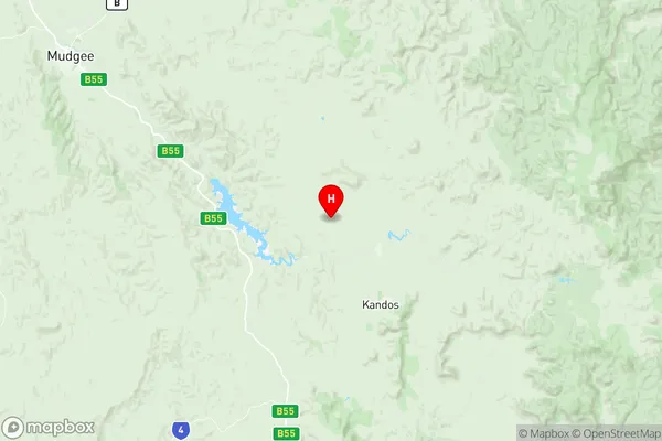 Mudgee Region East, New South Wales Region Map