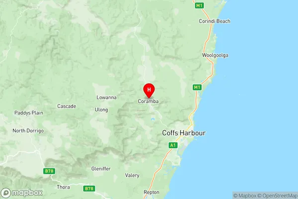 Coramba Nana Glen Bucca, New South Wales Region Map