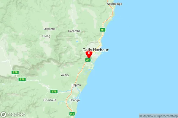 Sawtell Boambee, New South Wales Region Map