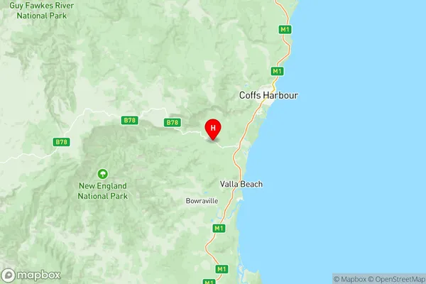 Coffs Harbour, New South Wales Region Map