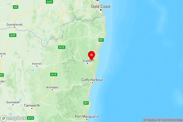 Coffs Harbour Grafton, New South Wales Region Map