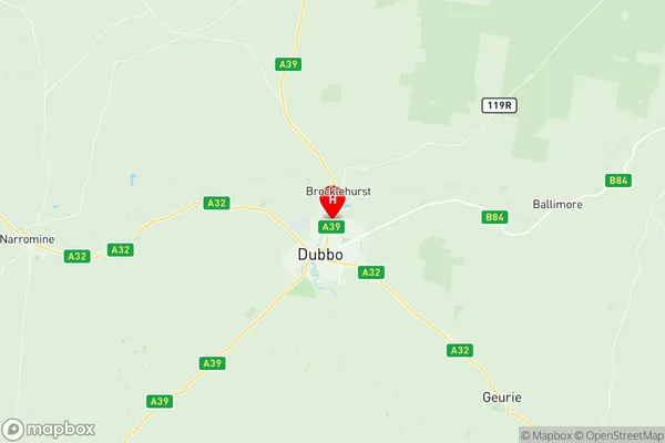 Dubbo East, New South Wales Region Map