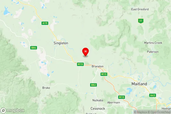 Branxton Greta Pokolbin, New South Wales Region Map