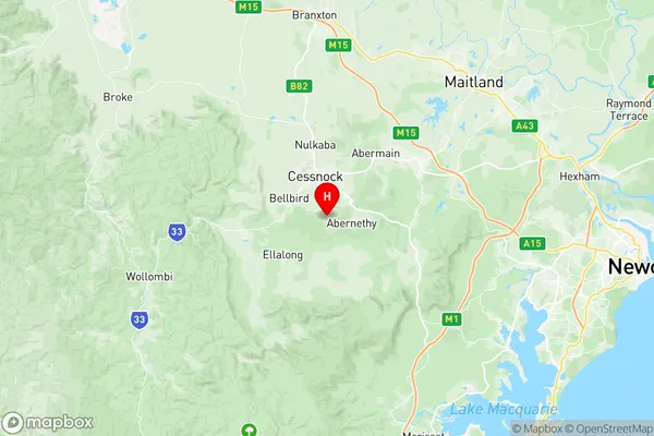 Cessnock Region, New South Wales Region Map