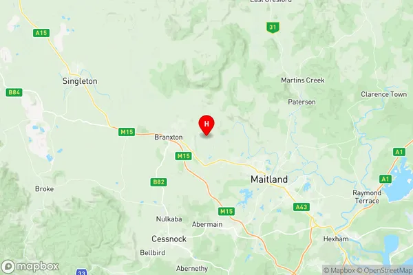 Maitland West, New South Wales Region Map