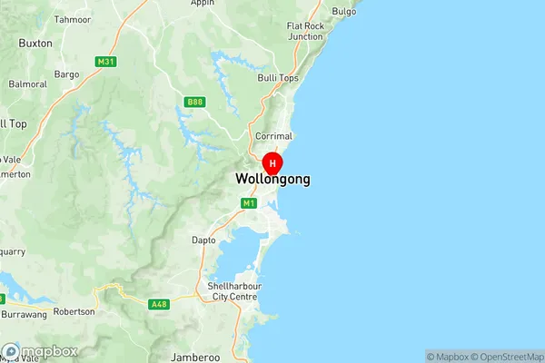 Wollongong East, New South Wales Region Map