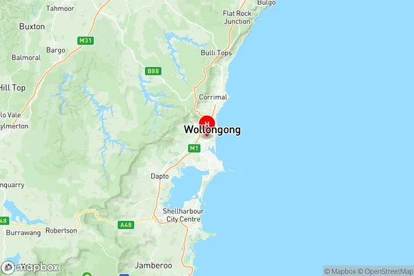 Wollongong West, New South Wales Region Map