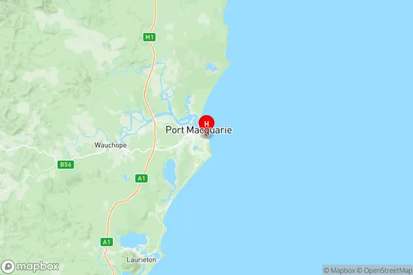 Port Macquarie East, New South Wales Region Map