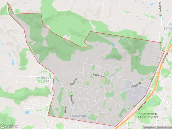 Lavington, New South Wales Polygon Area Map