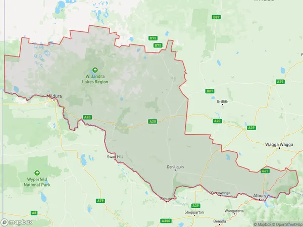 Murray, New South Wales Polygon Area Map